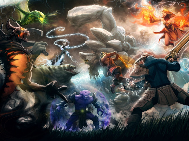 Group people field sword demon free wallpaper for desktop - medium preview image