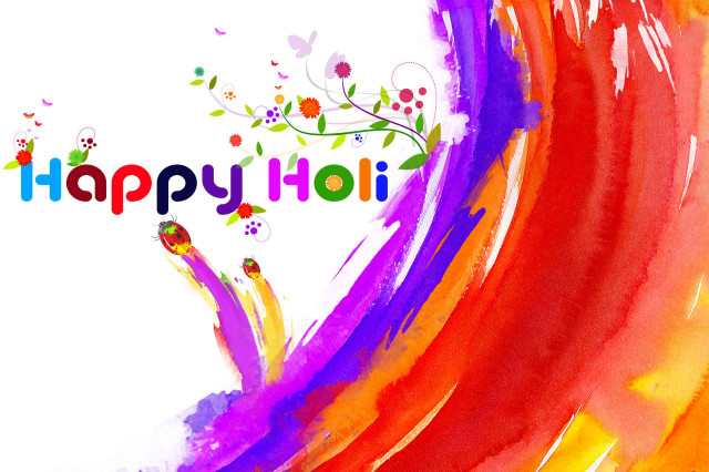Colorful painting happy holi tree free wallpaper for desktop - medium preview image