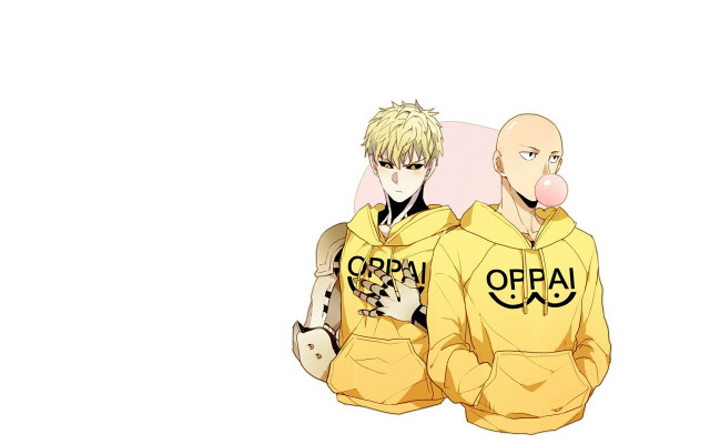 Anime characters yellow shirts back free wallpaper for desktop - medium preview image