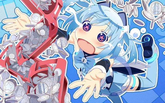 Silver aya goda blue hair free wallpaper for desktop - medium preview image