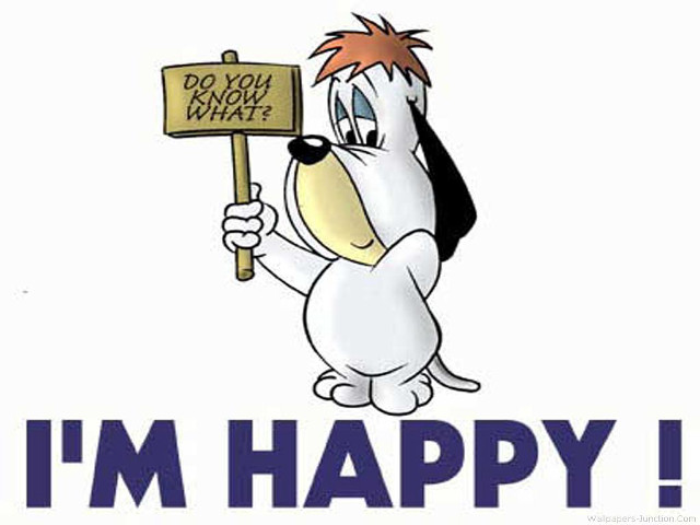 Cartoon dog holding sign im free wallpaper for desktop - medium preview image