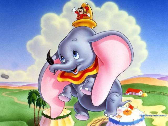 Cartoon elephant pink elephant train free wallpaper for desktop - medium preview image