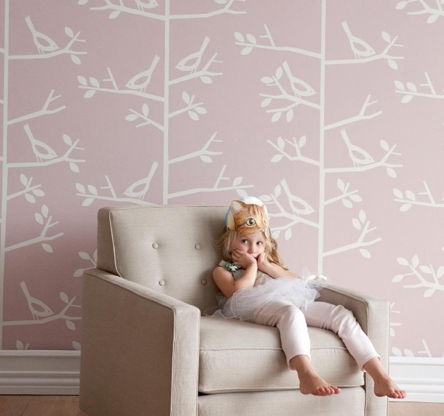 Little girl chair tree decal free wallpaper for tablet - medium preview image