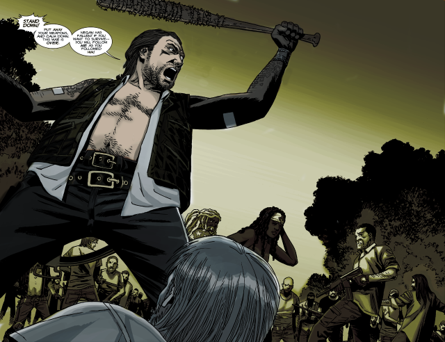 Man sword crowd comic strip free wallpaper for desktop - medium preview image