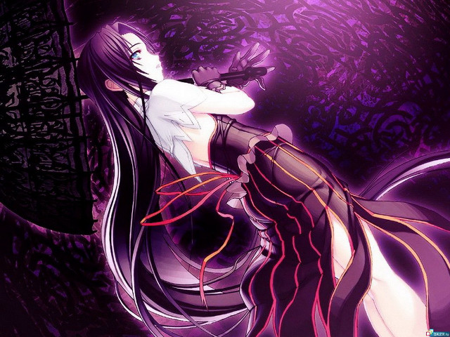 Woman long hair sword purple #2 free wallpaper for desktop - medium preview image