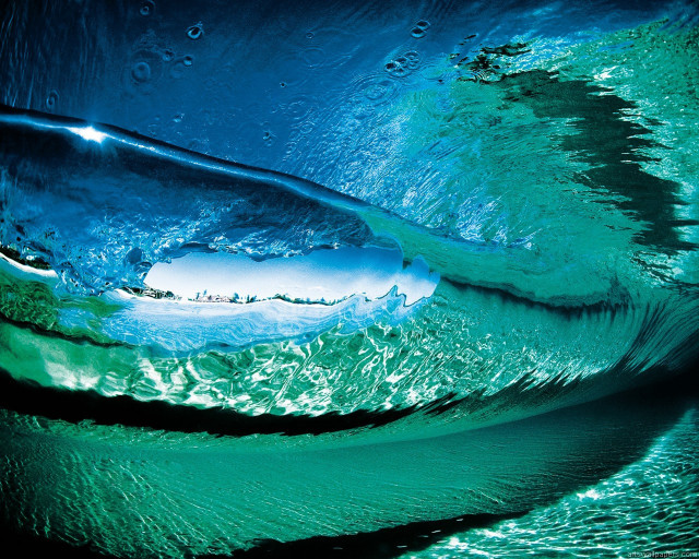 Ocean wave bright light water free wallpaper for desktop - medium preview image