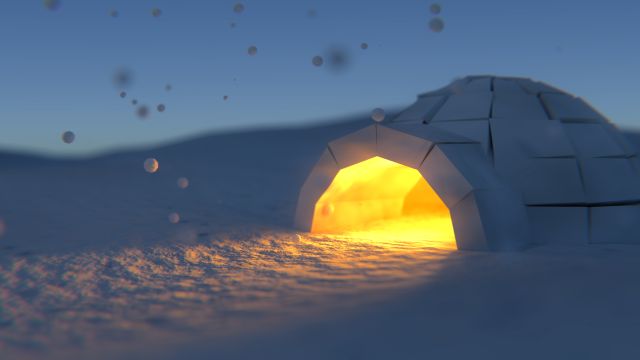 Small white igloo bright light free wallpaper for desktop - medium preview image