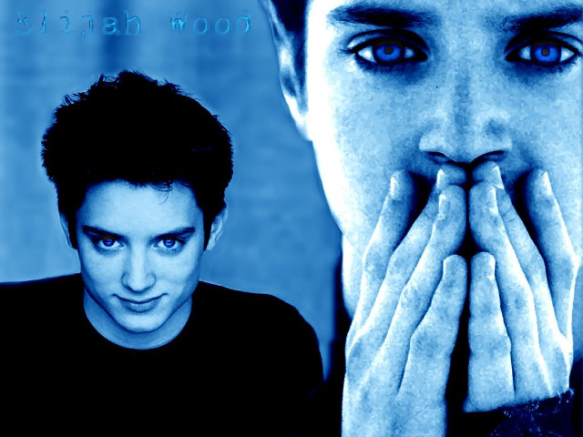 Man hands face blue background free wallpaper for desktop - medium preview image