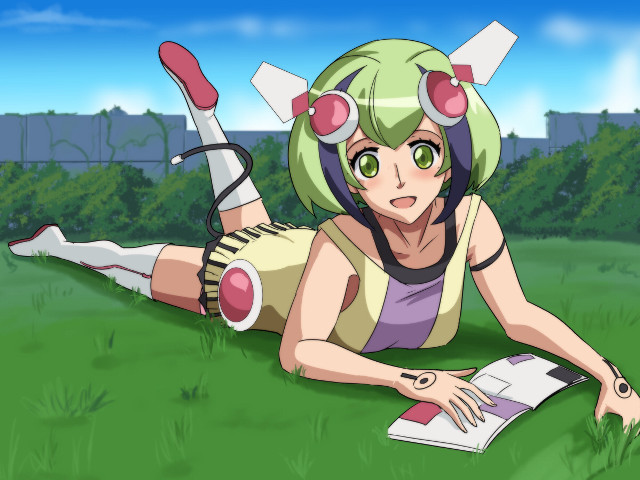 Girl laying ground book headphones free wallpaper for desktop - medium preview image