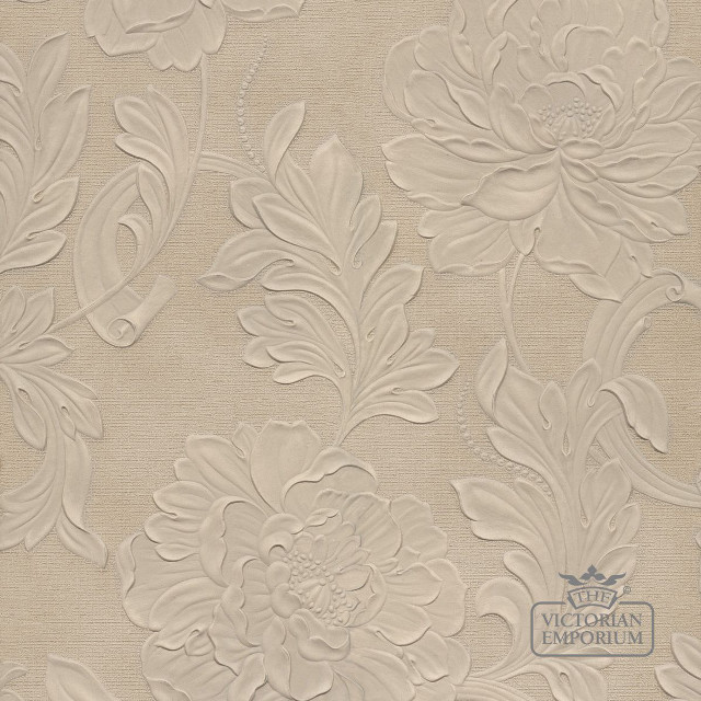 White flower pattern beige background free wallpaper for tablet - medium preview image