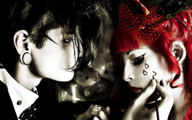 Couple people makeup face paint free wallpaper for desktop - medium preview image