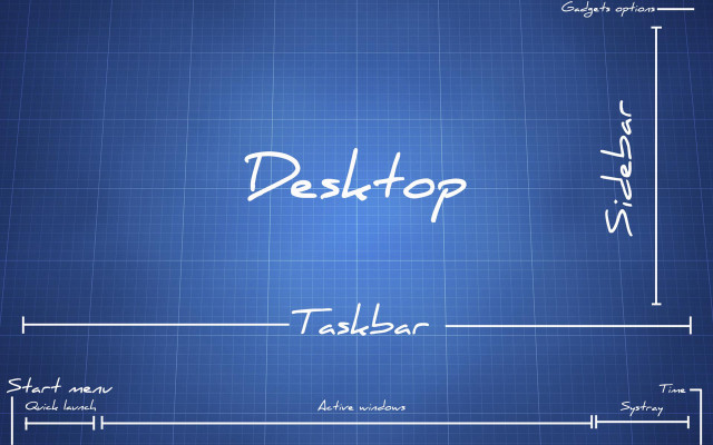Blueprint desktop white ink blue free wallpaper for desktop - medium preview image