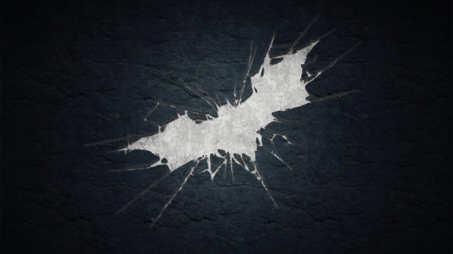 Batman symbol bat outline dark free wallpaper for desktop - medium preview image