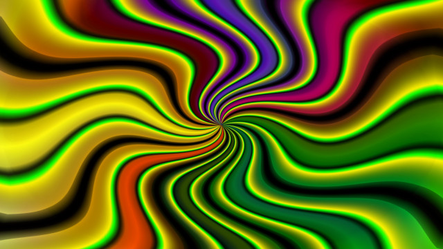 Colorful swirl black background white free wallpaper for desktop - medium preview image
