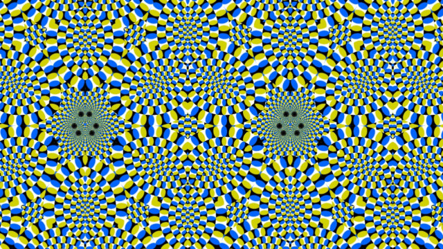 Blue yellow pattern black dot free wallpaper for desktop - medium preview image