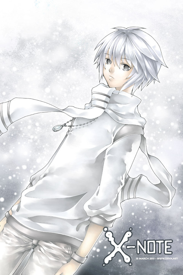Anime character white hair white free wallpaper for mobile - medium preview image