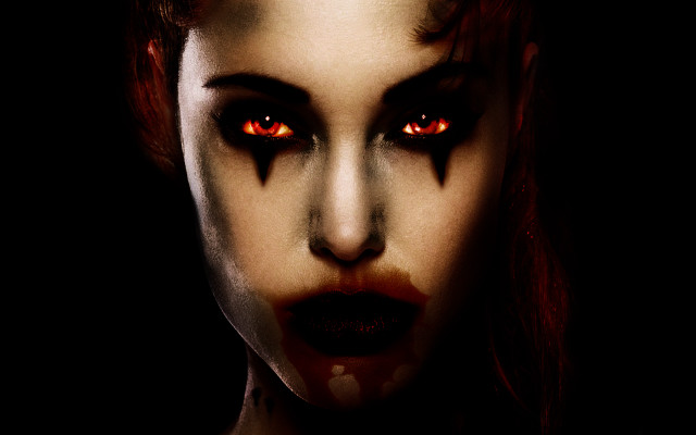 Woman red eyes blood face free wallpaper for desktop - medium preview image