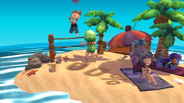 Cartoon beach dog man rug free wallpaper for desktop - medium preview image