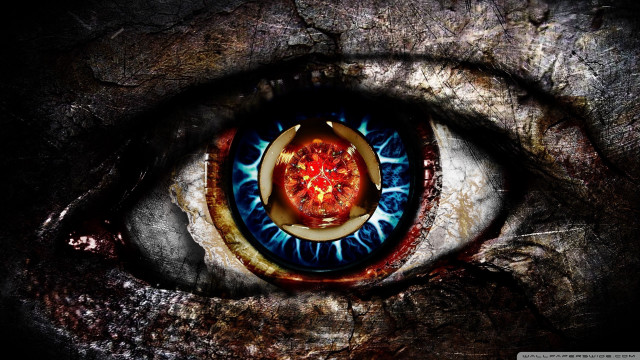 Blue red eye closeup ring free wallpaper for desktop - medium preview image