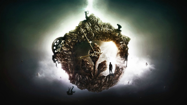 Giant octopus floating people surrounding free wallpaper for desktop - medium preview image