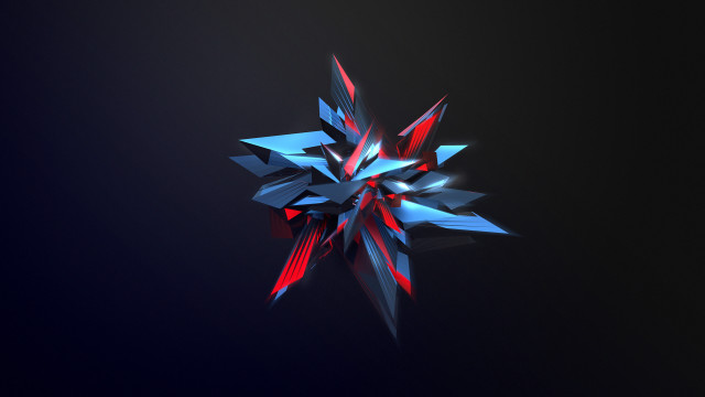 Blue red abstract object black #2 free wallpaper for desktop - medium preview image