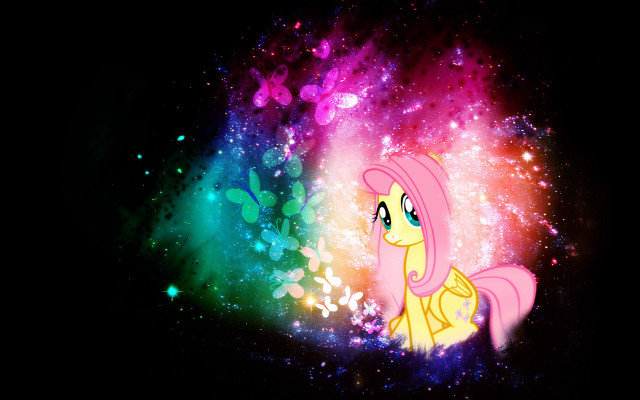 Pink pony colorful background stars free wallpaper for desktop - medium preview image