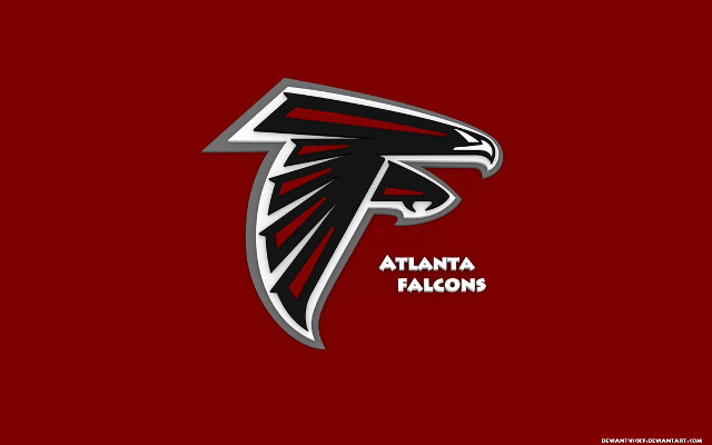 Atlanta falcons logo red background free wallpaper for desktop - medium preview image