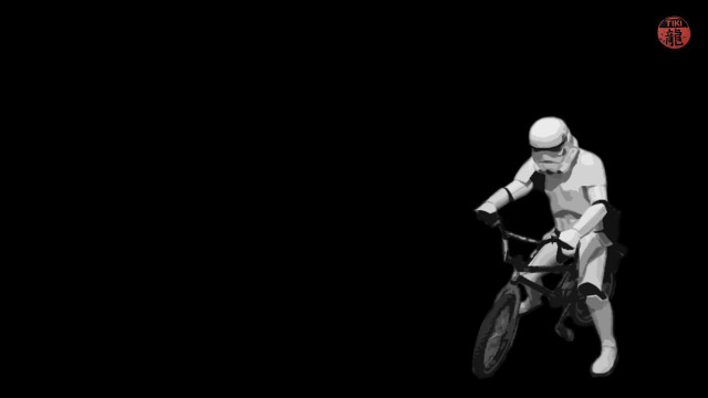Man riding bike black background free wallpaper for desktop - medium preview image