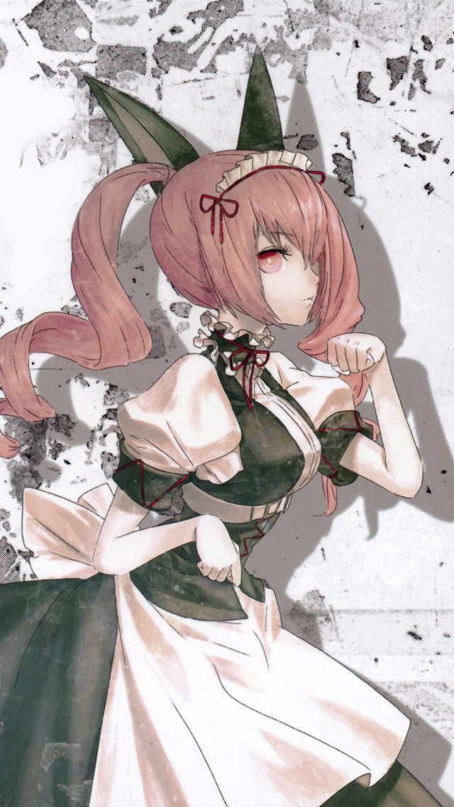 Woman pink hair green dress free wallpaper for mobile - medium preview image