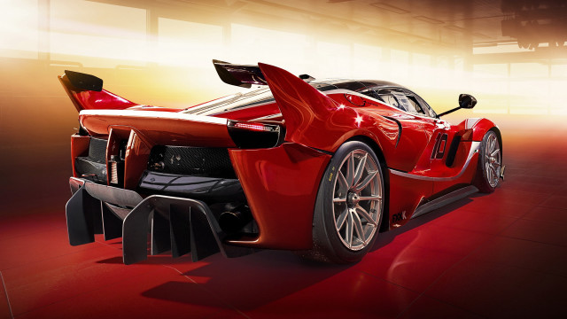 Red sports car garage open #4 free wallpaper for desktop - medium preview image