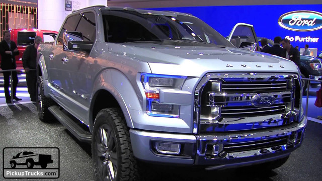 Silver truck showroom people blue free wallpaper for desktop - medium preview image