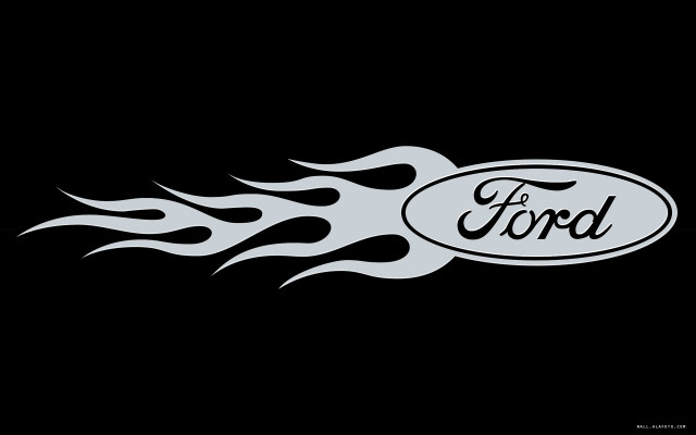 Ford logo flames black background free wallpaper for desktop - medium preview image