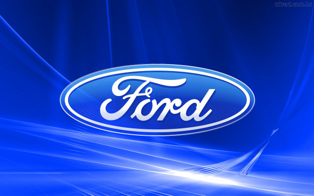 Blue ford logo blurry background free wallpaper for desktop - medium preview image