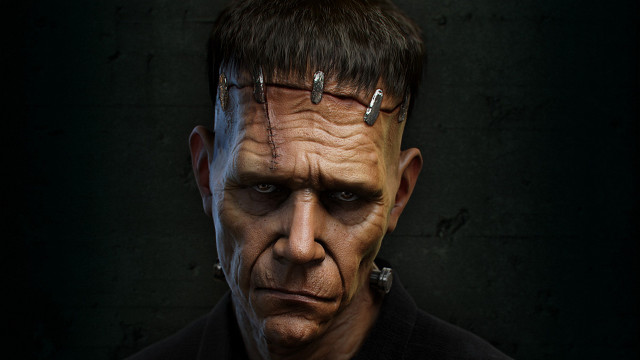 Creepy man nails head nose free wallpaper for desktop - medium preview image