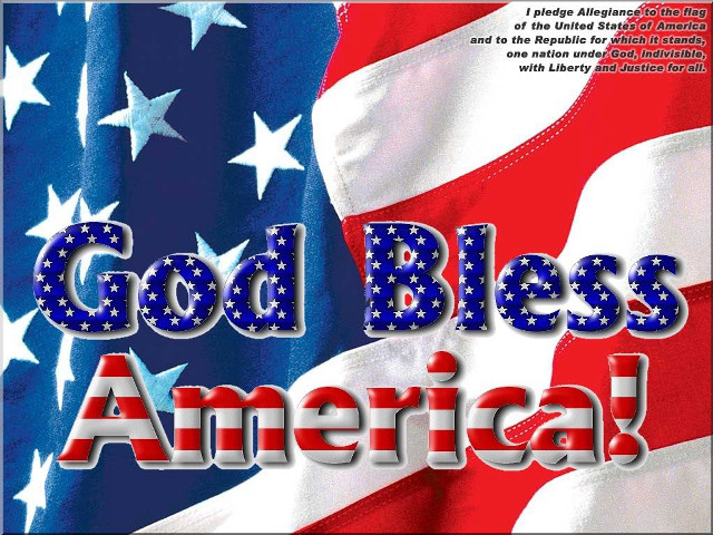 Patriotic american flag god bless free wallpaper for desktop - medium preview image