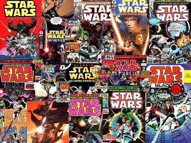 Star wars comics collage logo free wallpaper for desktop - medium preview image