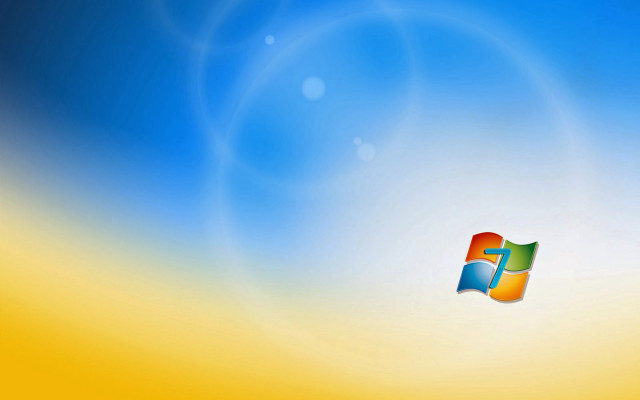 Blue yellow windows logo sky free wallpaper for desktop - medium preview image