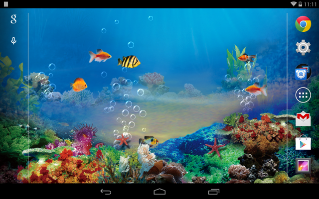 Colorful underwater tablet fish bubbles free wallpaper for desktop - medium preview image