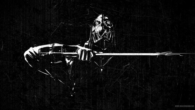 Black white person gun dark free wallpaper for desktop - medium preview image