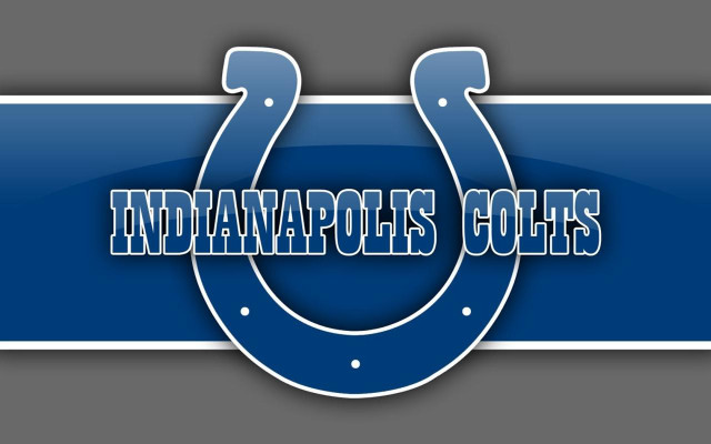 Indianapolis colts logo blue gray free wallpaper for desktop - medium preview image