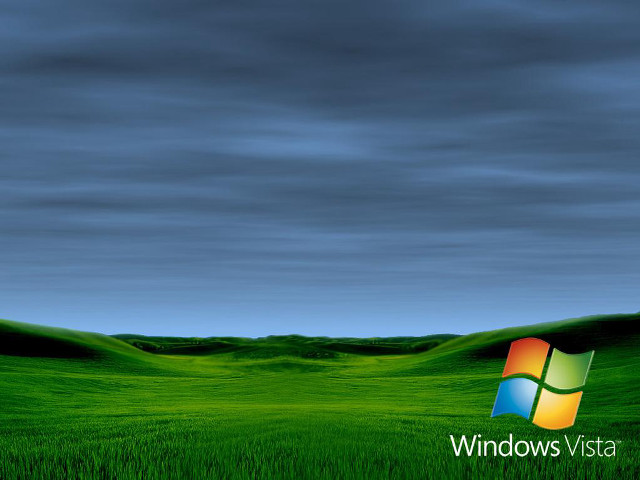 Green field blue sky windows free wallpaper for desktop - medium preview image