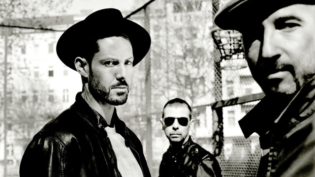 Black white photo three men #2 free wallpaper for desktop - medium preview image