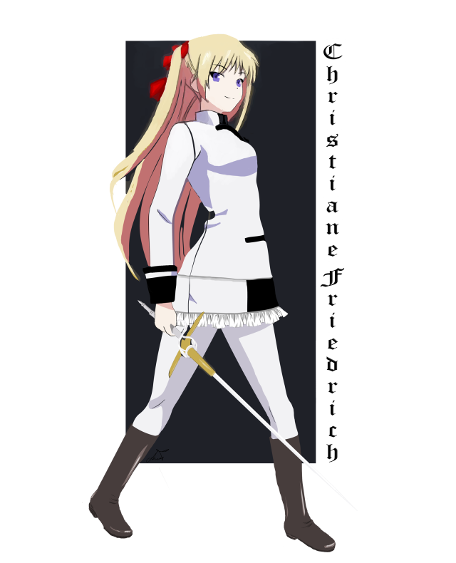 Woman white sword hand image free wallpaper for mobile - medium preview image