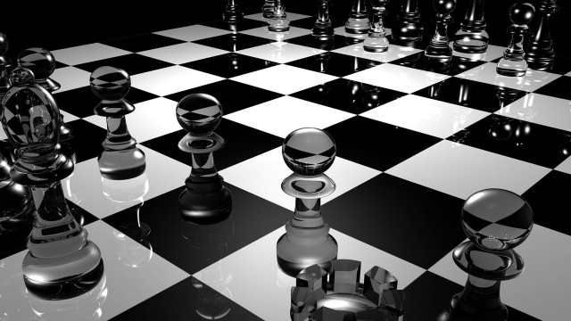 Chess board pieces checkered floor #2 free wallpaper for desktop - medium preview image
