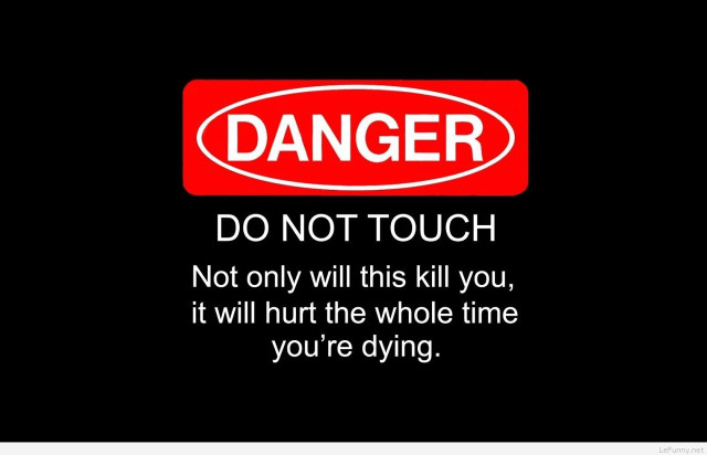 Red danger sign black background free wallpaper for desktop - medium preview image