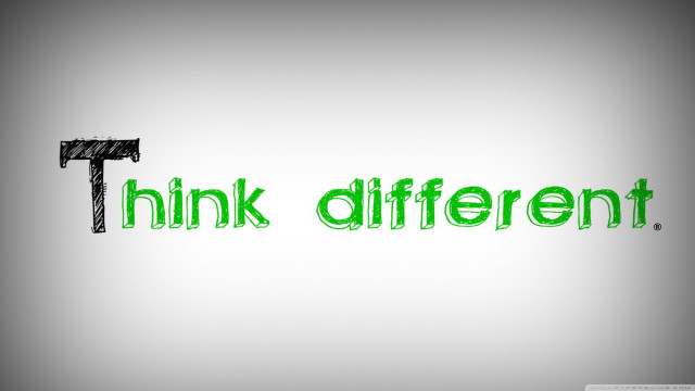 Think different green text ambient free wallpaper for desktop - medium preview image