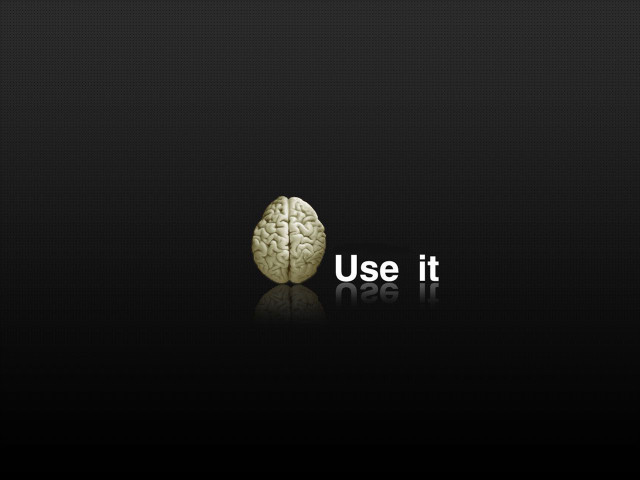 Black background white brain use free wallpaper for desktop - medium preview image