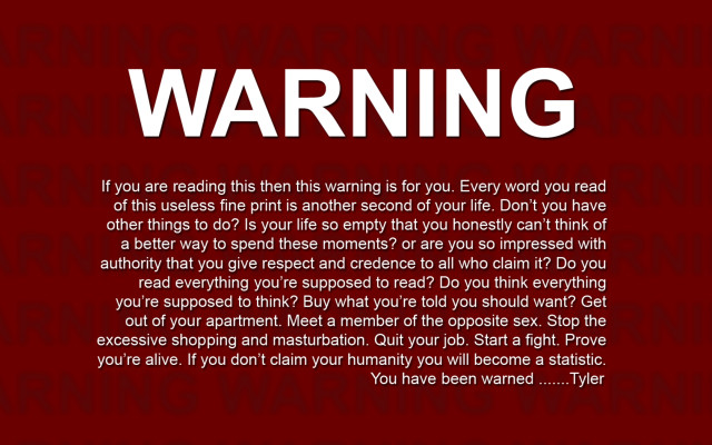 Red background white text warning free wallpaper for desktop - medium preview image