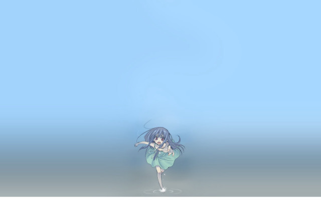 Girl green dress water arabesque free wallpaper for desktop - medium preview image