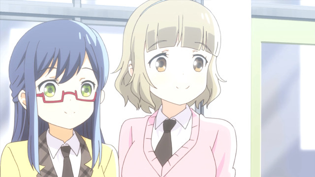 Anime girls glasses suits friends free wallpaper for desktop - medium preview image